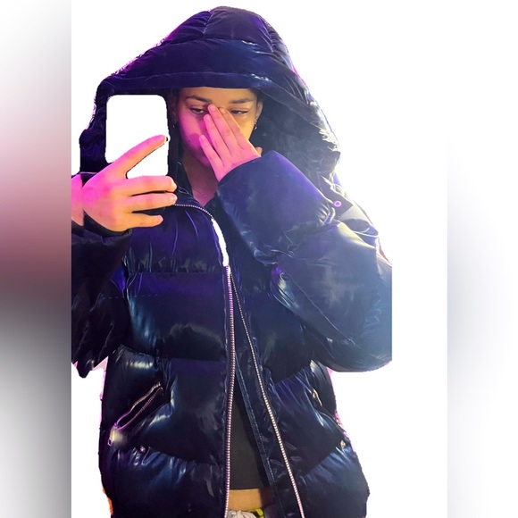 All wet Navy blue Woodpecker woods bomber jacket - Picture 5 of 7